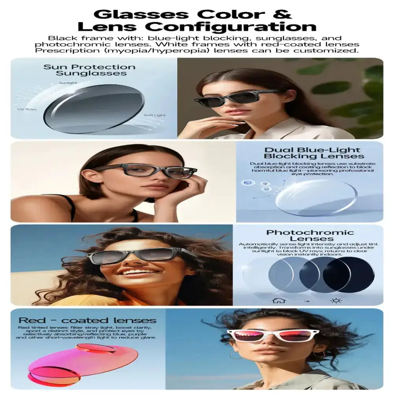 Smart AI Camera Glasses – 8MP HD, Photo/Video, Waterproof (5 types available) – view 20