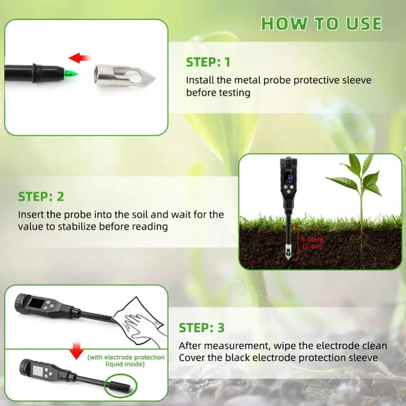 Smart Bluetooth Soil pH Meter 0–14 for Plants & Hydroponics – view 12
