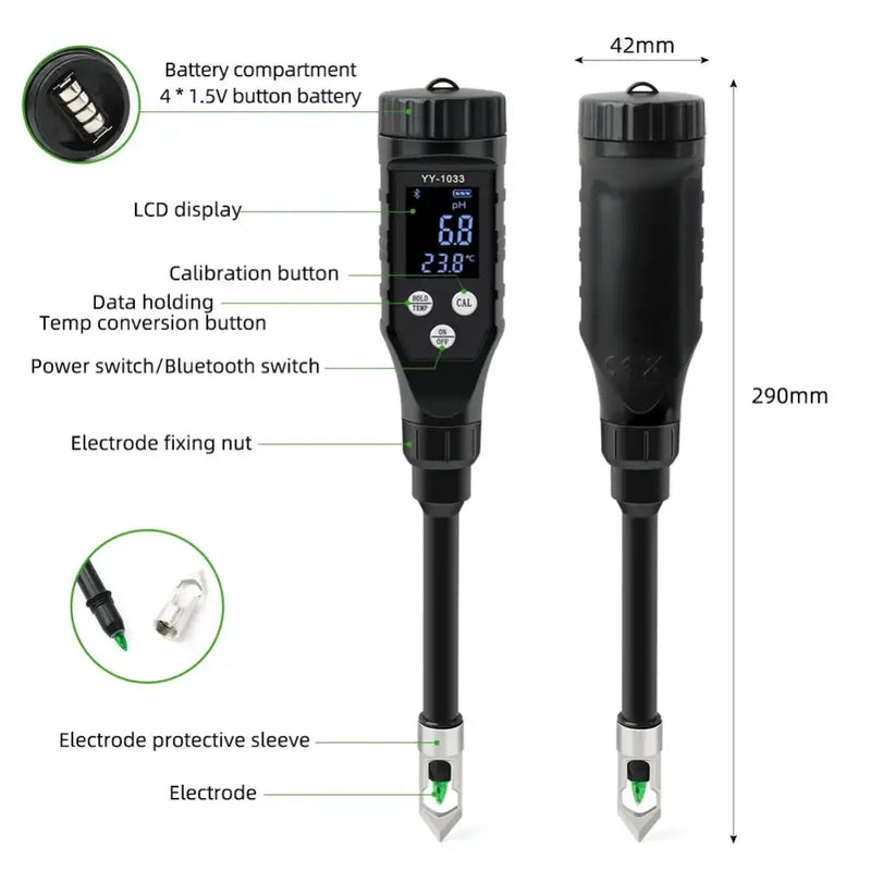 Smart Bluetooth Soil pH Meter 0–14 for Plants & Hydroponics – view 13