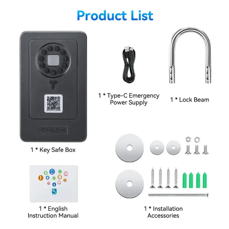 Smart Fingerprint Key Lock Box (different models available) – view 16