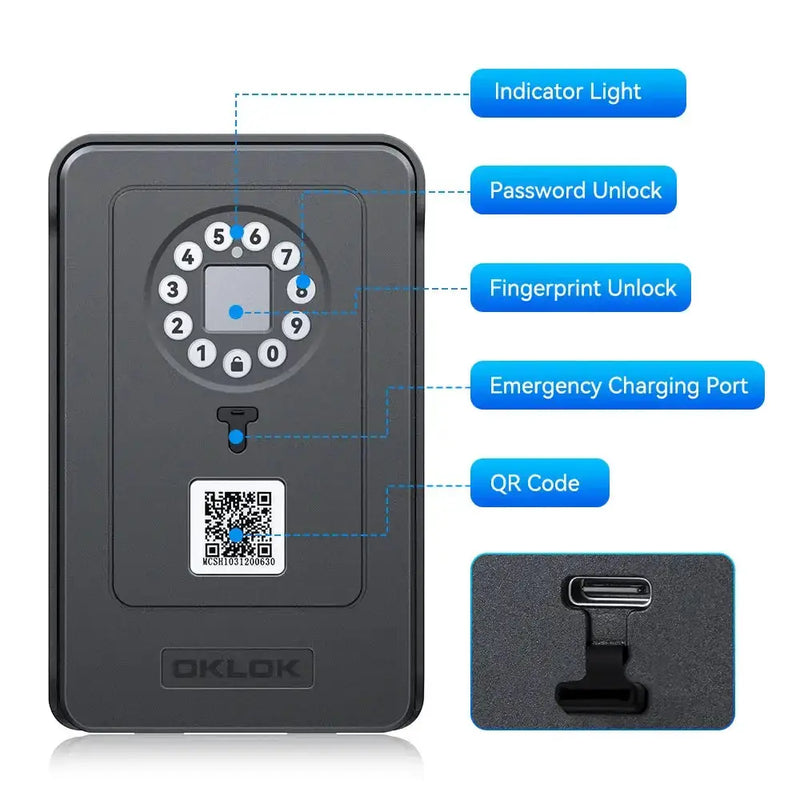Smart Fingerprint Key Lock Box (different models available) – view 14