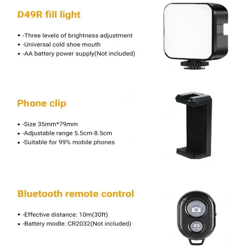 Smartphone Video Kit with Mic, LED Light & Tripod (2 types available) – view 16
