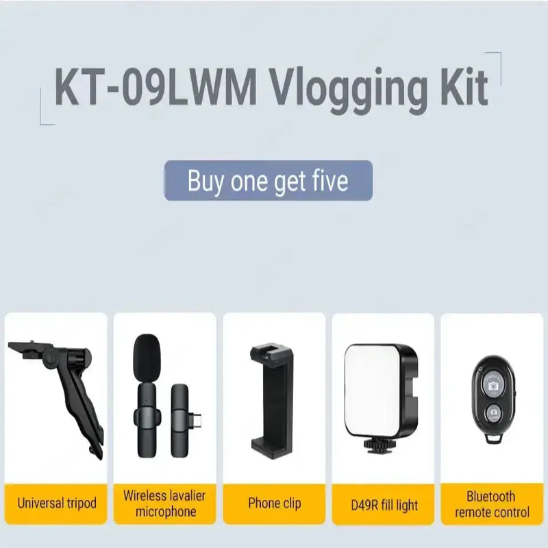 Smartphone Video Kit with Mic, LED Light & Tripod (2 types available) – view 5