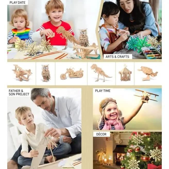 9eight5 3D Puzzle Snowflake Ornaments Snowflake Ornaments