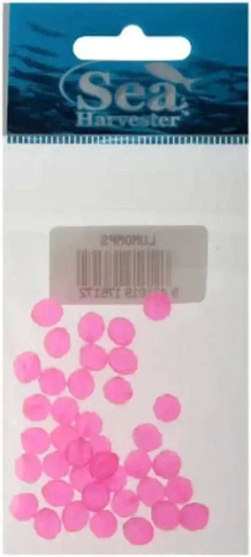 Sea- Harvester BEADS Soft Lumo Beads Pink Med Bulk Qty 40  LUMOMPS Sea Harvester Soft Lumo Beads Pink Med 40 Pack