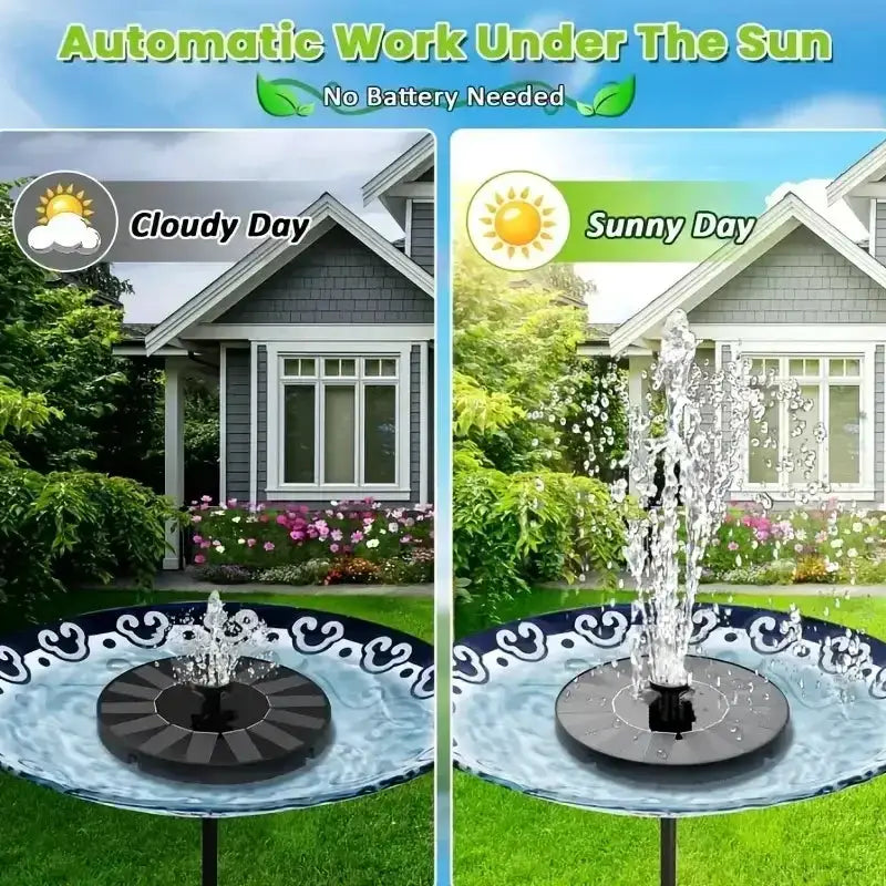 Habicare SS Solar Fountain Floating Pump – 13/16/18cm Solar Fountain Floating Pump – 13/16/18cm