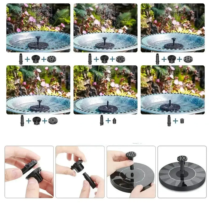Habicare SS Solar Fountain Floating Pump – 13/16/18cm Solar Fountain Floating Pump – 13/16/18cm