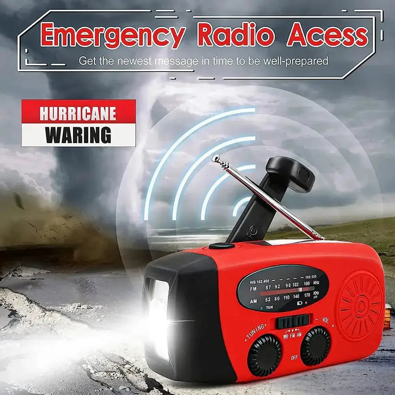 Habicare SS Solar Hand Crank Emergency Radio & Power Bank Solar Hand Crank Emergency Radio & Power Bank