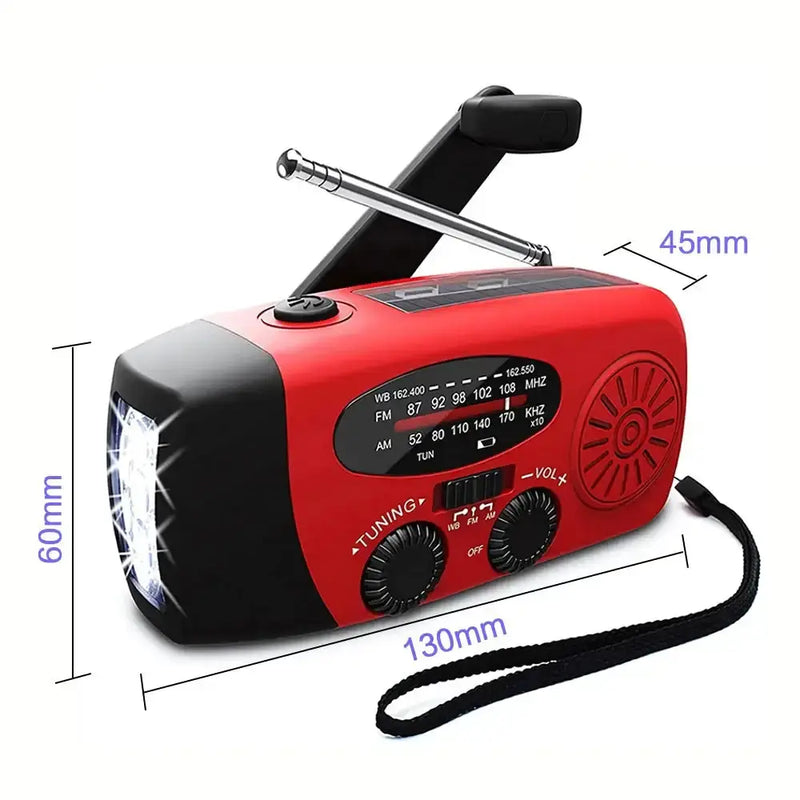 Habicare SS Solar Hand Crank Emergency Radio & Power Bank Solar Hand Crank Emergency Radio & Power Bank