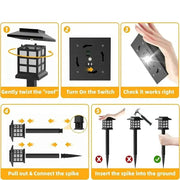 Habicare SS Solar LED Pathway Lights (2/4/6/8Pcs) Solar LED Pathway Lights (2/4/6/8Pcs)