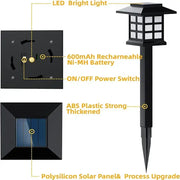 Habicare SS Solar LED Pathway Lights (2/4/6/8Pcs) Solar LED Pathway Lights (2/4/6/8Pcs)