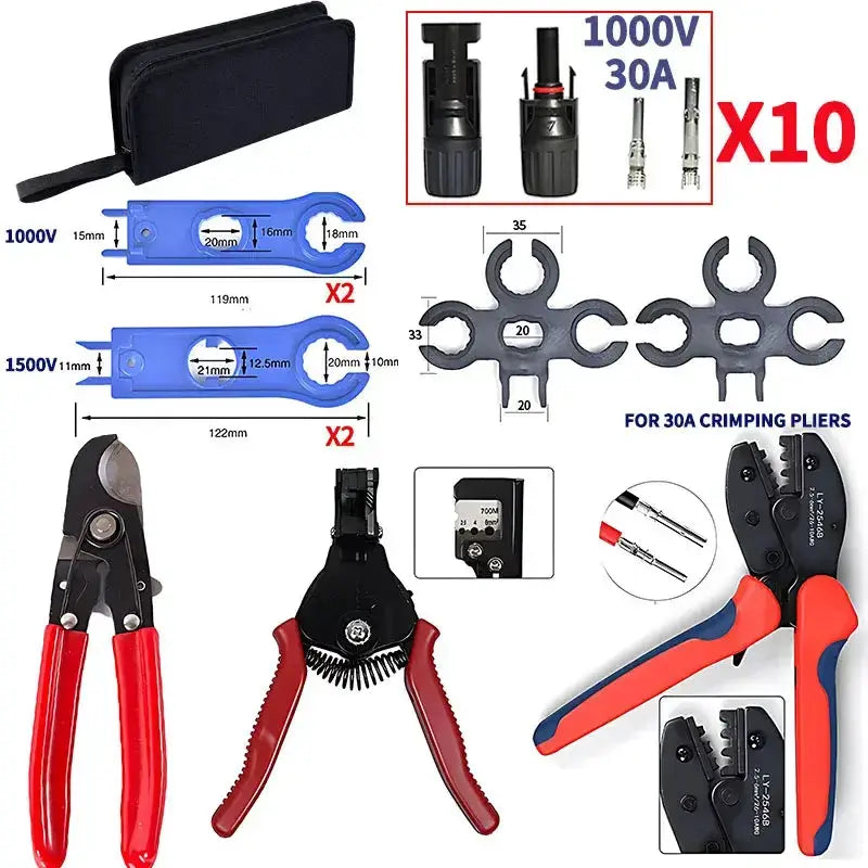Solar PV Panel Crimping Tool Kit (AWG 14–10, 2.5/4/6mm²) – view 1