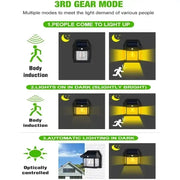Solar Waterproof Outdoor LED Wall Light with Motion Sensor – view 3