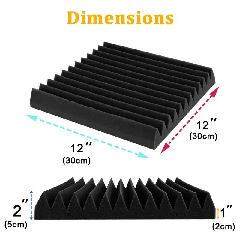 Soundproofing Foam Panels (12-Pack) (8 colours available) – view 4