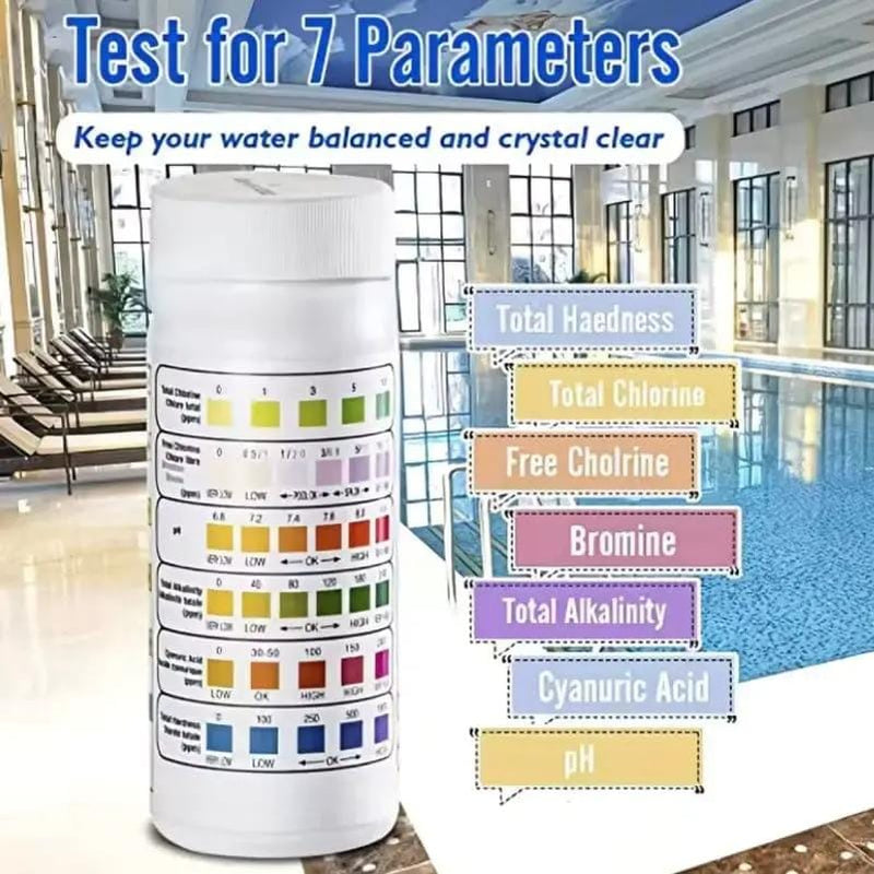 Spa / Hot Tub Water Quality Test Strips (x50) - 6 Variables – view 2