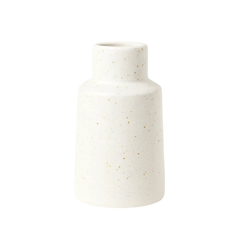 Cotton Speckle Ceramic Bud Vase White For Minimalist Home Decor – view 2