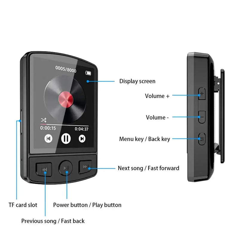 Habicare SS Sports Clip MP3 Player with Recording Sports Clip MP3 Player with Recording