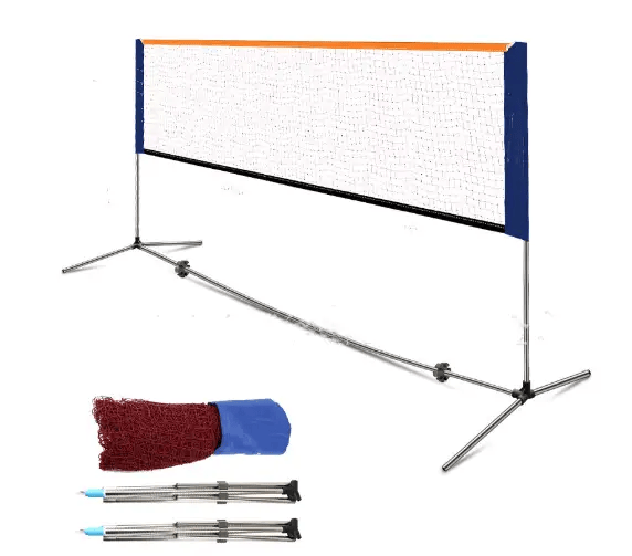 salelink.co.nz Unbranded Portable Badminton Net Set 4.1m + Balls Portable Badminton Net Set 4.1m + Balls | Action Outdoors NZ