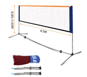 salelink.co.nz Unbranded Portable Badminton Net Set 4.1m + Balls Portable Badminton Net Set 4.1m + Balls | Action Outdoors NZ