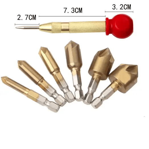 Automatic Center Punch 6PCS Hex Shank Wood Chamfering Cutters – view 2