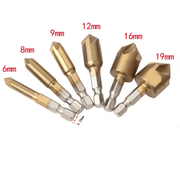 Automatic Center Punch 6PCS Hex Shank Wood Chamfering Cutters – view 3