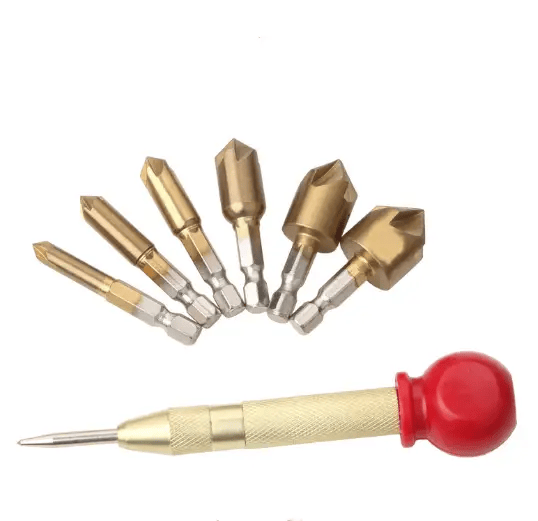 Automatic Center Punch 6PCS Hex Shank Wood Chamfering Cutters – view 5