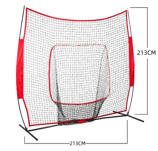 salelink.co.nz Unbranded 213x213cm Baseball Softball Practice Net Baseball Softball Practice Net 213x213cm With Stand