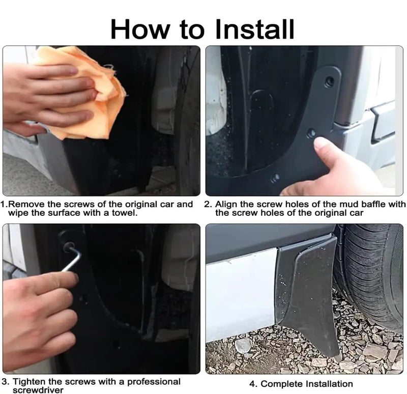 Mud Flaps Splash Guards Compatible with 2021 2022 2023 Tesla Model 3 – view 3