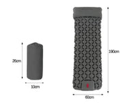 Outdoor Camping Press Inflatable Sleeping Pad - Lightweight Mat with Built-In Pillow – view 13
