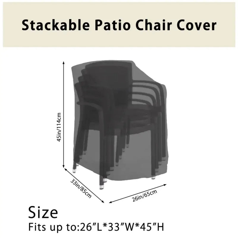 Habicare SS Stackable Patio Chair Cover Stackable Patio Chair Cover