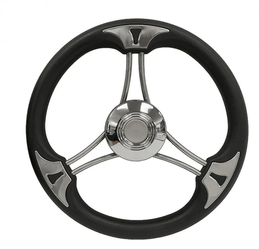 Nautilus Stainless Steel Flat Steering Wheel for Boats Durable Corrosion Resistant Ergonomic Marine Wheel – view 2
