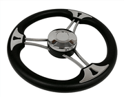 Nautilus Stainless Steel Flat Steering Wheel for Boats Durable Corrosion Resistant Ergonomic Marine Wheel – view 1