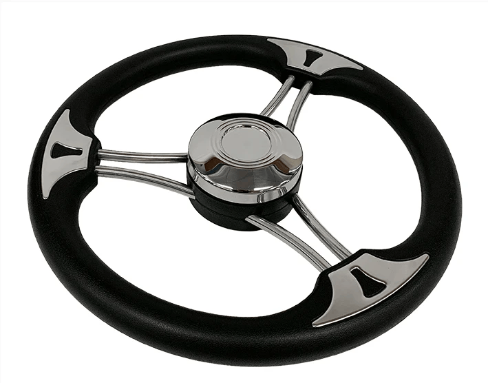 Nautilus Stainless Steel Flat Steering Wheel for Boats Durable Corrosion Resistant Ergonomic Marine Wheel – view 1
