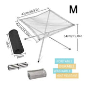 Habicare SS Stainless Steel Foldable Camping Fire Pit & BBQ Rack Stainless Steel Foldable Camping Fire Pit & BBQ Rack