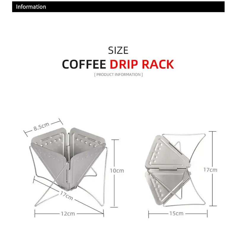 Habicare Foldable Stainless Steel Coffee Dripper Stand Foldable Stainless Steel Coffee Dripper Stand