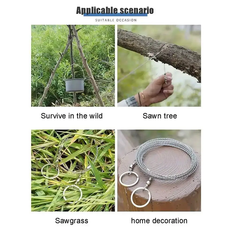 Habicare SS Stainless Steel Wire Saw Habicare Portable Survival Wire Saw
