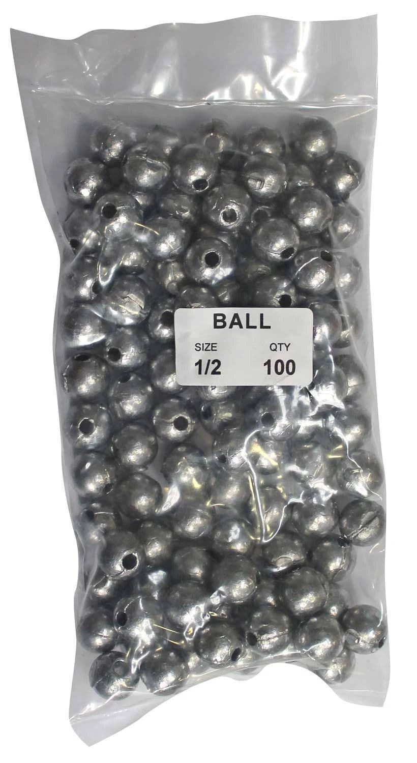 starfish Ball Sinkers Ball Sinker Bulk Pack 1/2oz (100 per pack) Starfish Ball Sinker Half Ounce Bulk Pack 100 Count