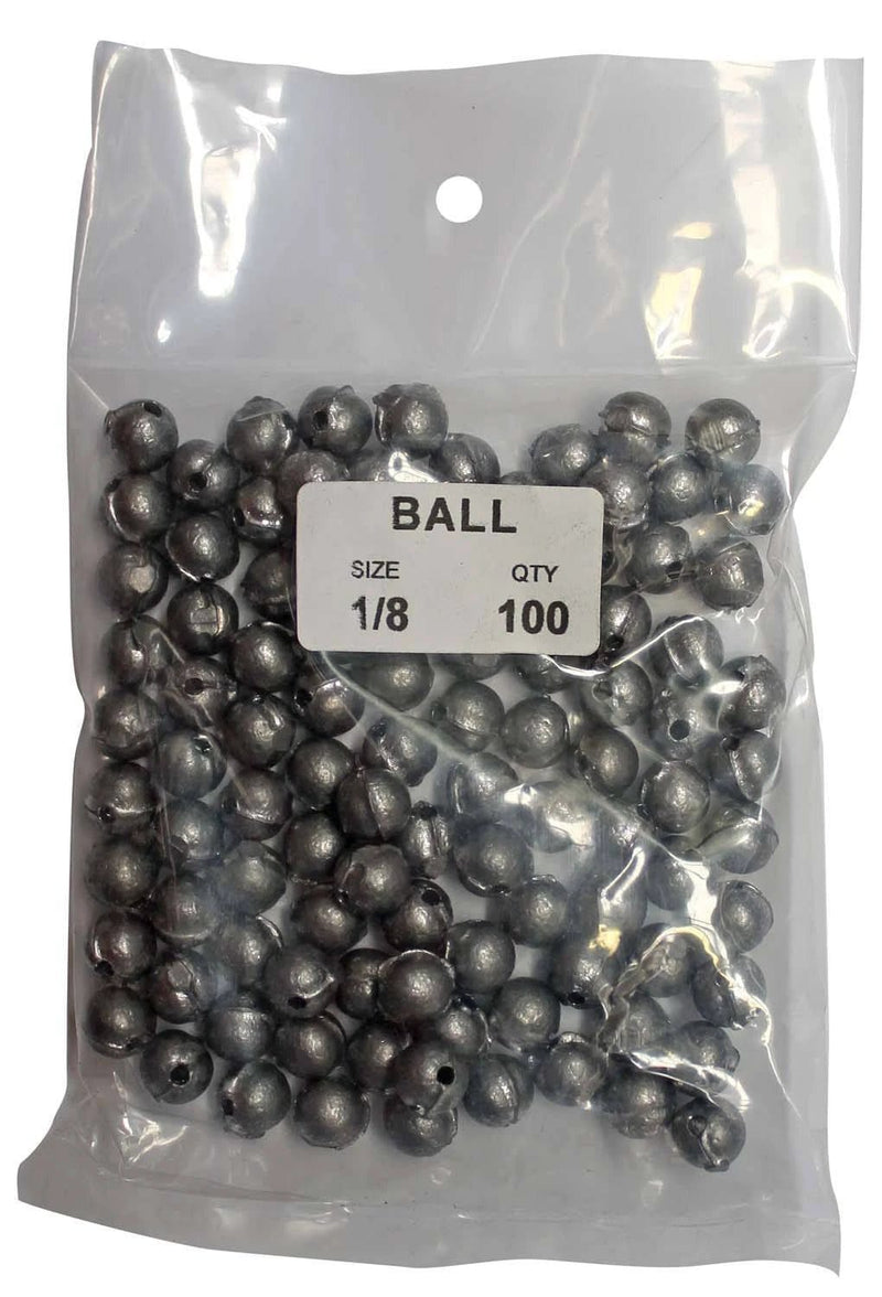starfish Ball Sinkers Ball Sinker Bulk Pack 1/8oz (100 per pack) Ball Sinker Bulk Pack 1/8oz 100 Count Starfish