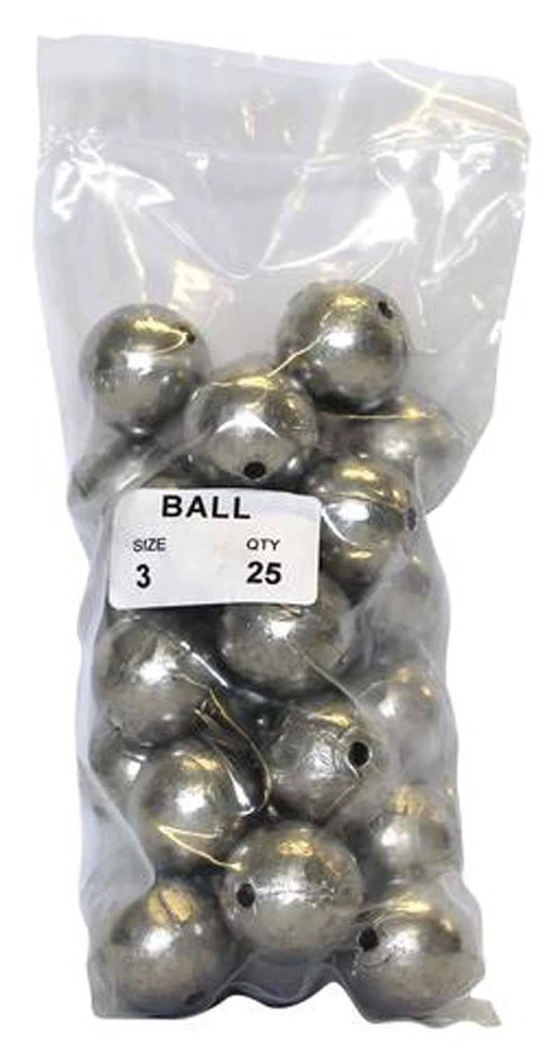 starfish Ball Sinkers Ball Sinker Bulk Pack 3oz (25 per pack) Ball Sinker Bulk Pack 3oz Starfish For Fishing Rigs