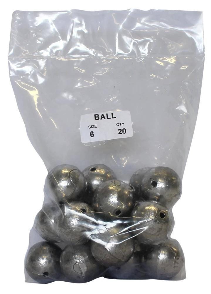 starfish Ball Sinkers Ball Sinker Bulk Pack 6oz (20 per pack) Starfish Ball Sinker Bulk Pack 6oz Fishing Weight