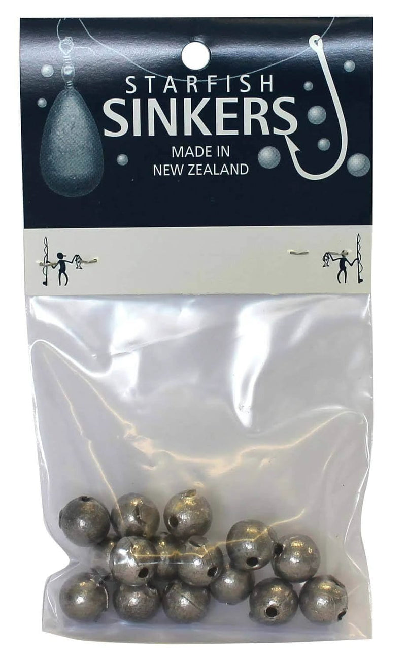 starfish Ball Sinkers Starfish Ball Sinker Packet 1/4oz (15 per pack) Starfish Ball Sinker Quarter Ounce For Bottom Fishing