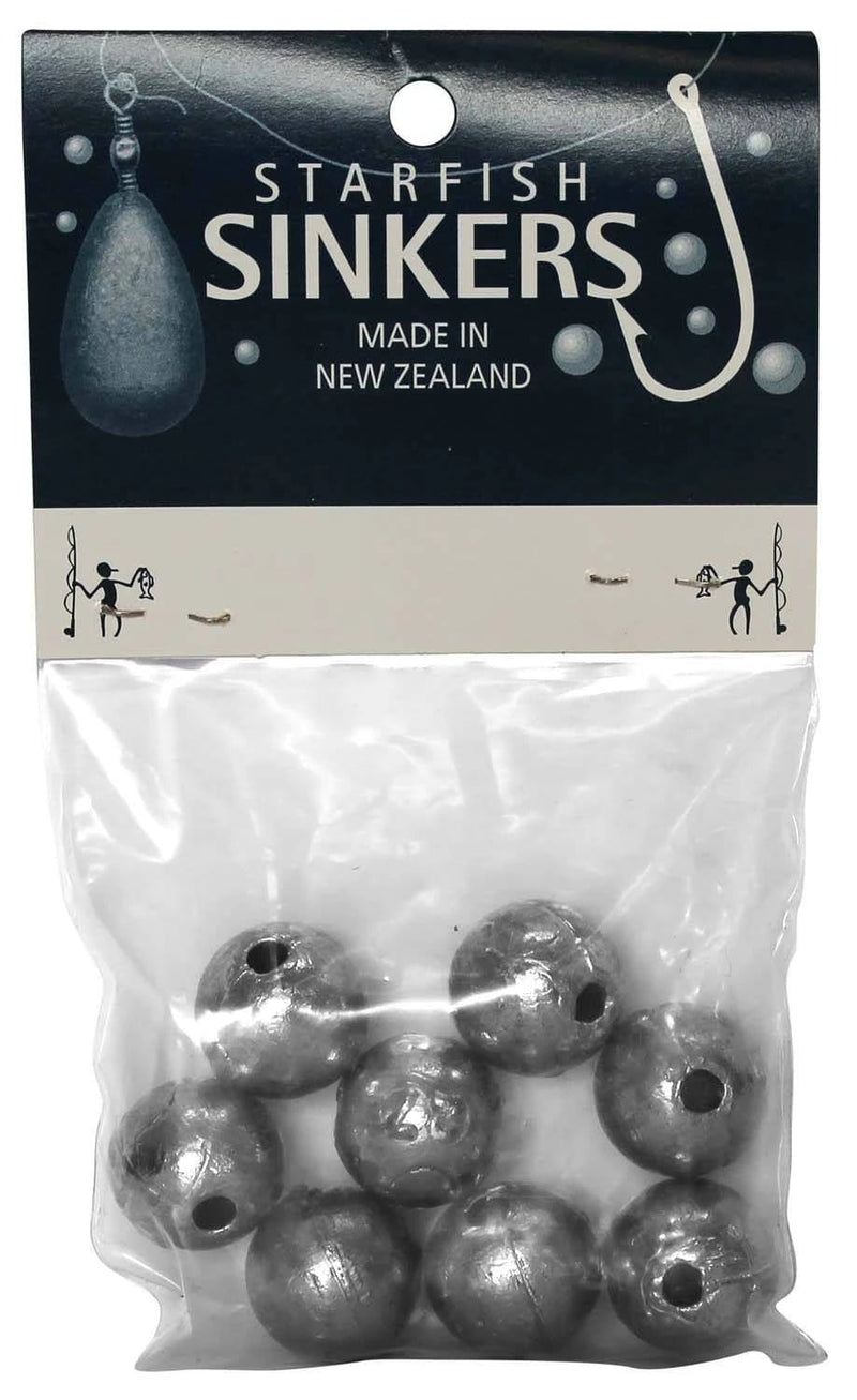 starfish Ball Sinkers Starfish Ball Sinker Packet 1oz (8 per pack) Starfish Ball Sinker 1oz Packet 8 Per Pack