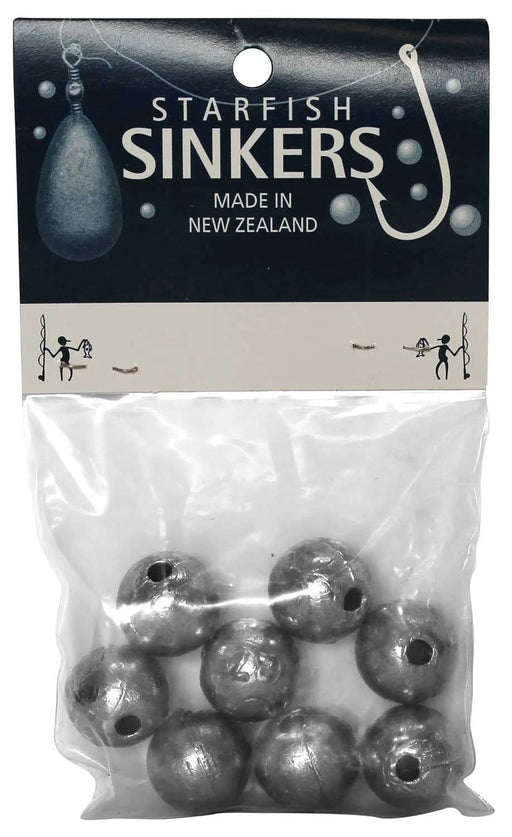 starfish Ball Sinkers Starfish Ball Sinker Packet 1oz (8 per pack) Starfish Ball Sinker 1oz Packet 8 Per Pack
