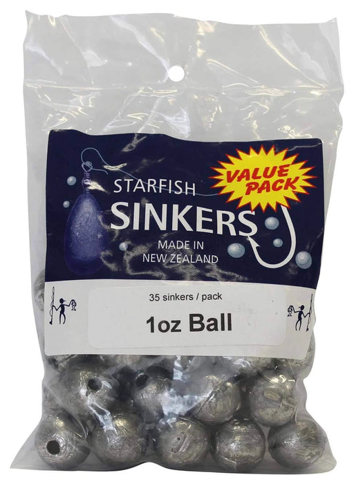 starfish Ball Sinkers Starfish Ball Sinker Value Pack 1oz (35 per pack) Starfish Ball Sinker Value Pack 1oz Ball Sinkers