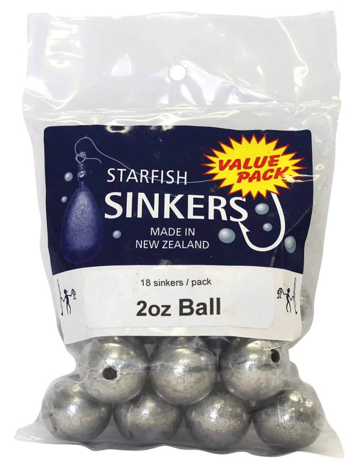 starfish Ball Sinkers Starfish Ball Sinker Value Pack 2oz (18 per pack) Starfish Ball Sinker Value Pack 2oz 18 Weights