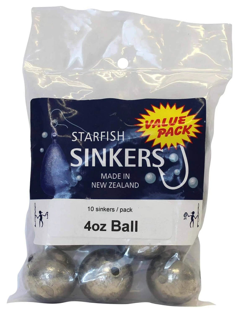 starfish Ball Sinkers Starfish Ball Sinker Value Pack 4oz (10 per pack) Starfish Ball Sinker Value Pack 10 Sinkers
