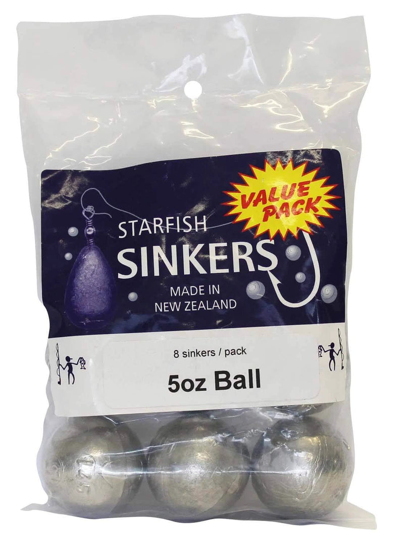 starfish Ball Sinkers Starfish Ball Sinker Value Pack 5oz (8 per pack) Starfish Ball Sinker 5oz Value Pack Premium Tool