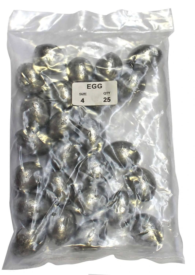 starfish Egg Sinkers Egg Sinker Bulk Pack 4oz (25 per pack) Egg Sinker Bulk Pack 4oz Starfish Light Rigs