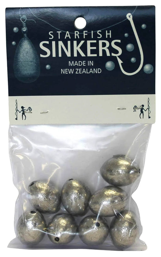 starfish Egg Sinkers Starfish Egg Sinker Packet 1oz (8 per pack) Starfish Egg Sinker Packet 1oz 8 Pack Estuary