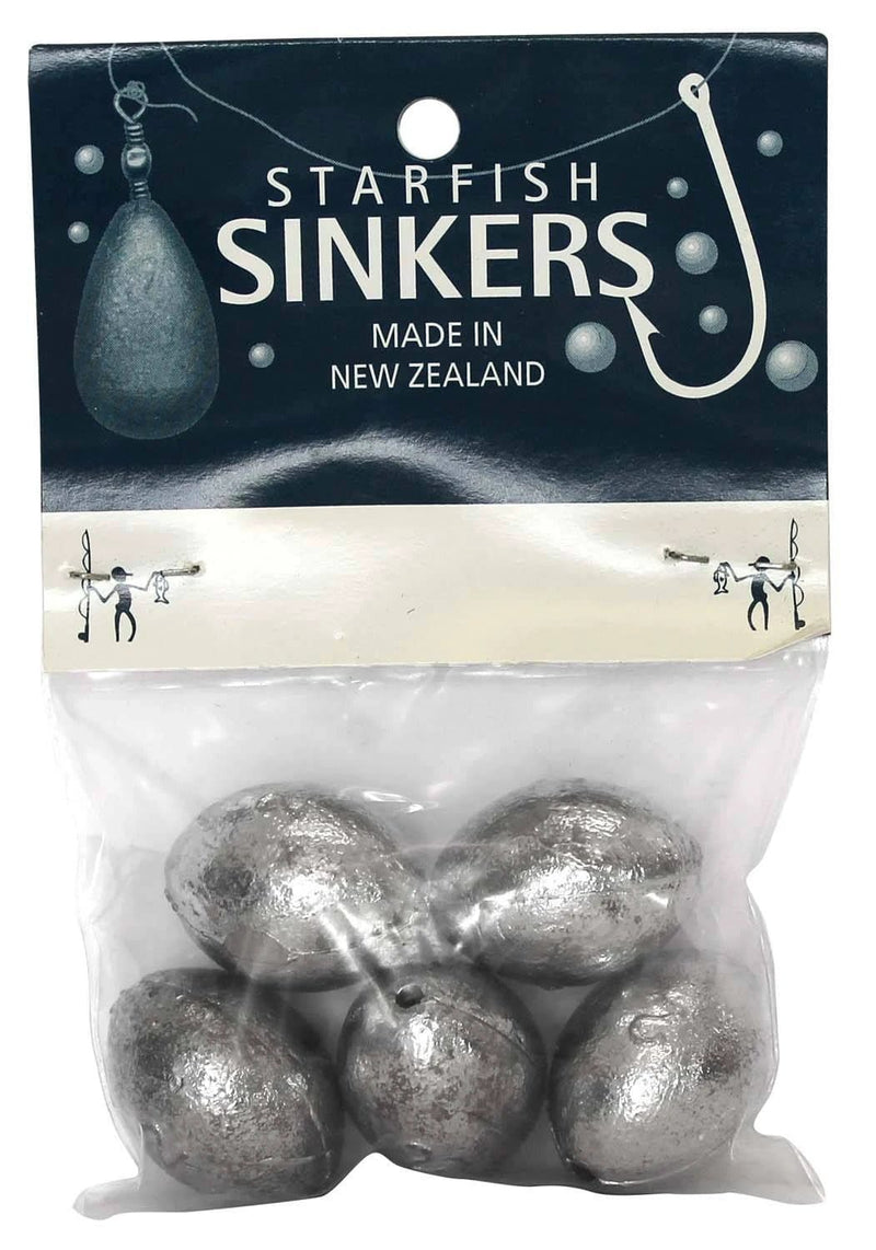 starfish Egg Sinkers Starfish Egg Sinker Packet 2oz (5 per pack) Starfish Egg Sinker Packet 2oz For Estuary Fishing